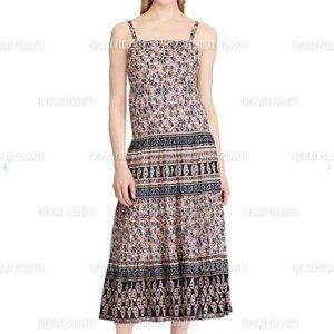 Chaps | Smocked Maxi Dress, Floral Paisley